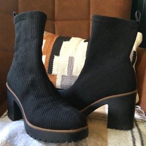 Womens black sock booty